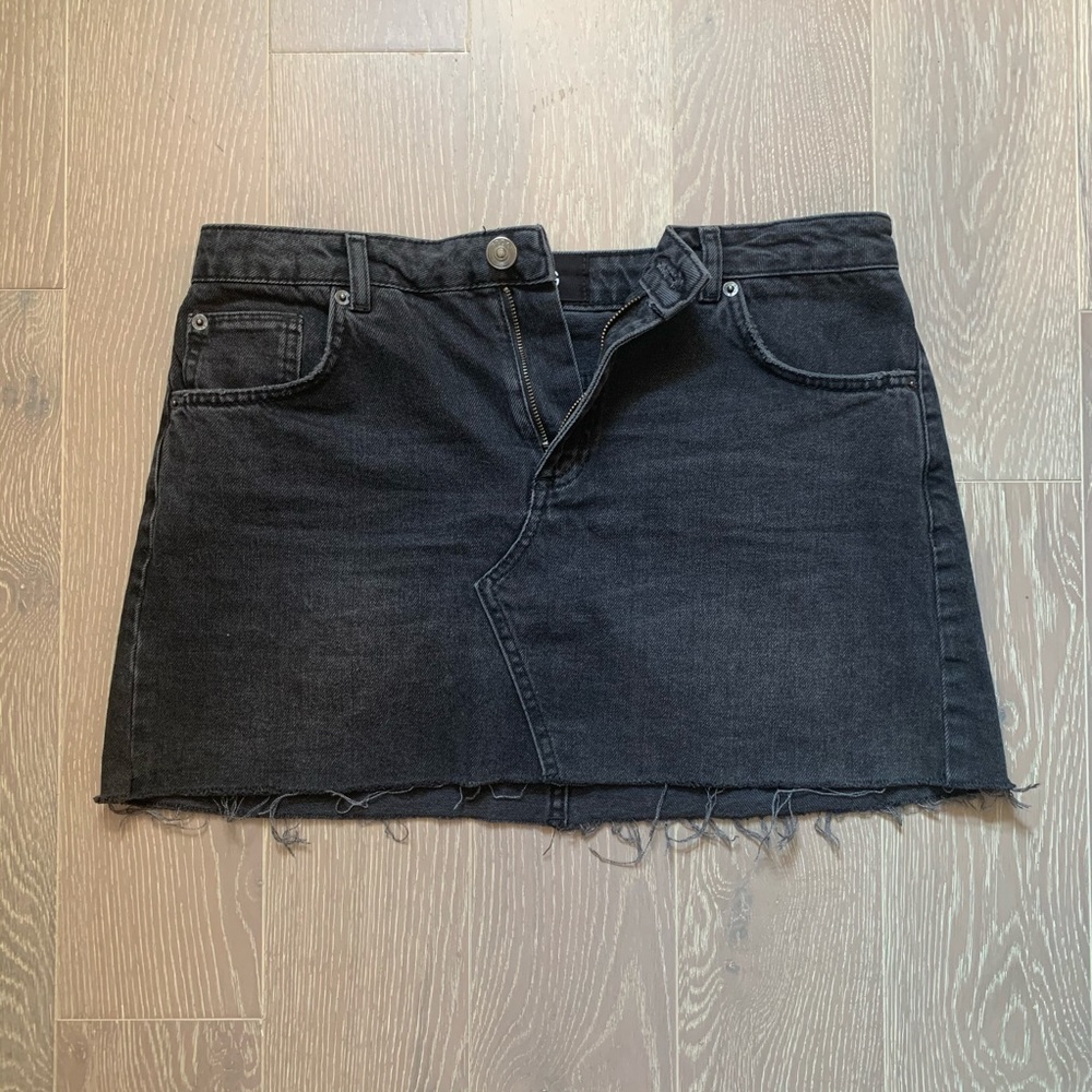 BDG five pocket black denim skirt in size large
